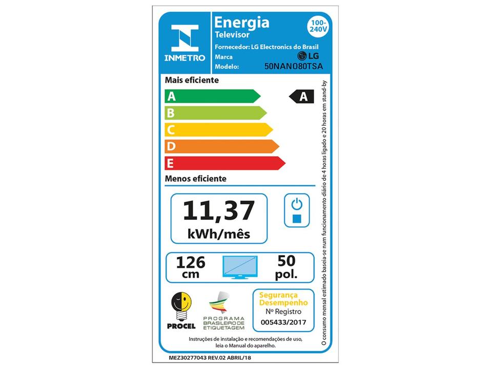 Smart TV 50" 4K LCD LED NanoCell LG 50NANO80TSA WebOS 24 Processador a5 Ger7 Wi-Fi e Bluetooth com Alexa 3 HDMI 2 USB - 11