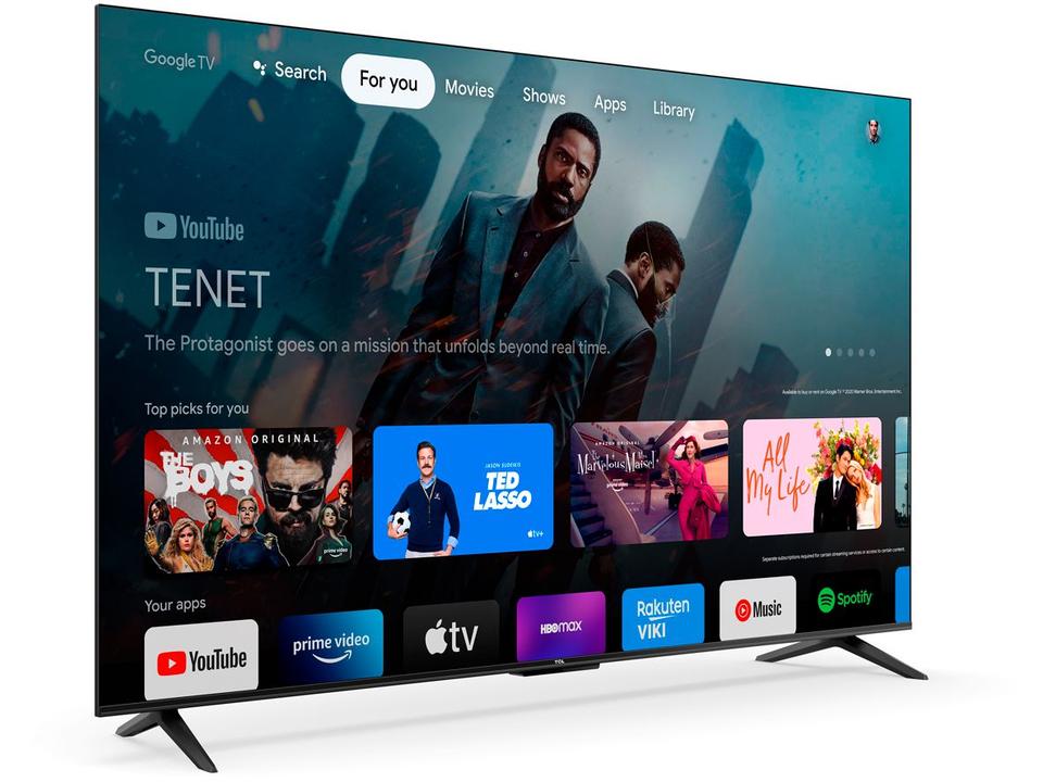 Smart TV 55” 4K LED TCL 55P635 VA Wi-Fi Bluetooth HDR Google Assistente 3 HDMI 1 USB - 7