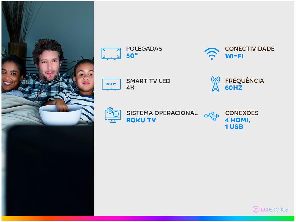 Smart TV 50” 4K LED TCL 50RP620 VA 60Hz - 1