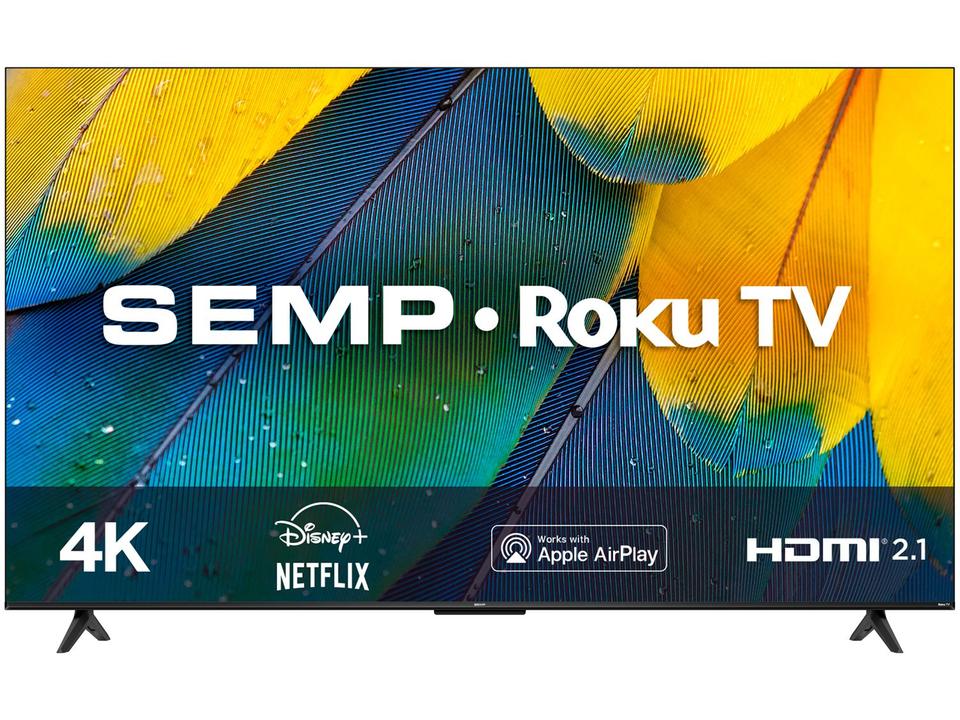 Smart TV 50” 4K UHD LED Semp RK8600 Wi-Fi - 3 HDMI 1 USB - 3