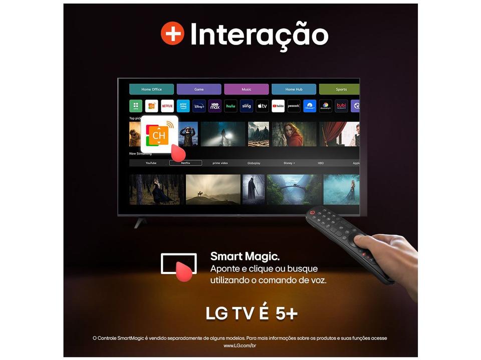 Smart TV 50” 4K Ultra HD LED LG 50UR8750 - Wi-Fi Bluetooth Alexa 3 HDMI IA - 6