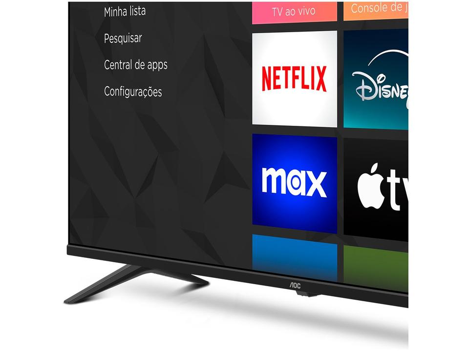 Smart TV 50" AOC 4K DLED 50U7045/78G Roku TV Quad Core 3 HDMI - 5