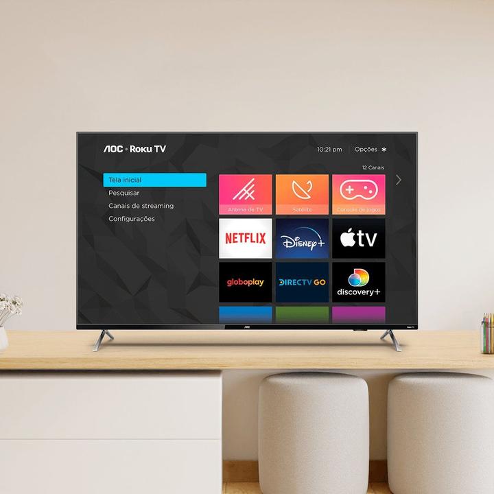 Smart TV 50" AOC 4K UHD DLED Série 6125 50U6125/78G Roku TV 2022 - 7