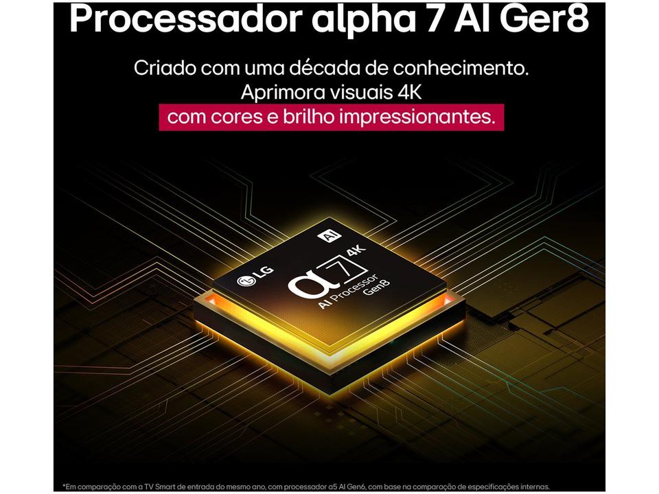 Smart TV 50" LG 4K Ultra HD 50UA8550PSA webOS 25 AI Processor 4K Gen8 com Alexa 3 HDMI - 7
