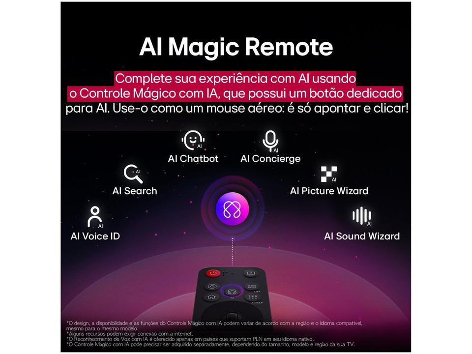 Smart TV 50" LG 4K Ultra HD 50UA8550PSA webOS 25 AI Processor 4K Gen8 com Alexa 3 HDMI - 3