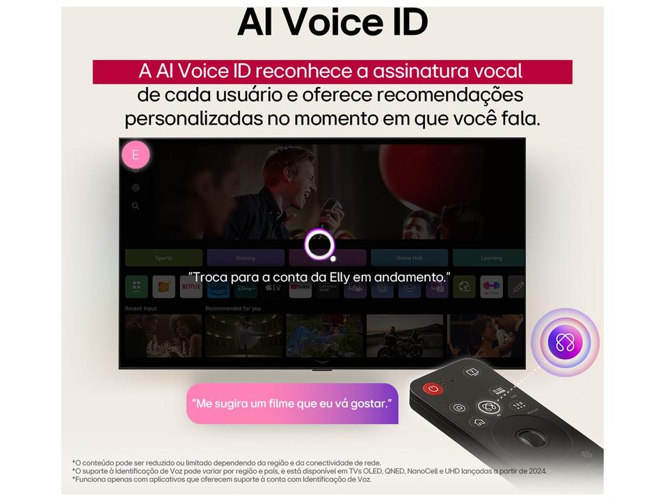 Smart TV 50" LG 4K Ultra HD NANO 50NANO80ASA webOS 25 a7 AI Processor Alexa 3 HDMI 2 USB - 5