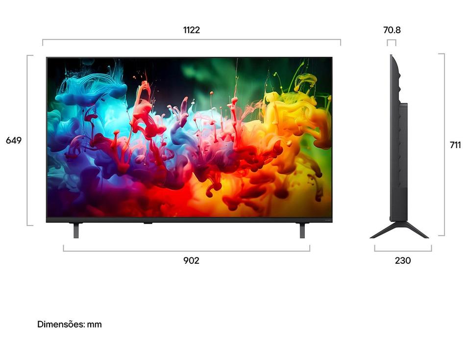 Smart TV 50" LG 4K Ultra HD QNED Mini LED 50QNED70BSA WebOS 26 2026 - 4
