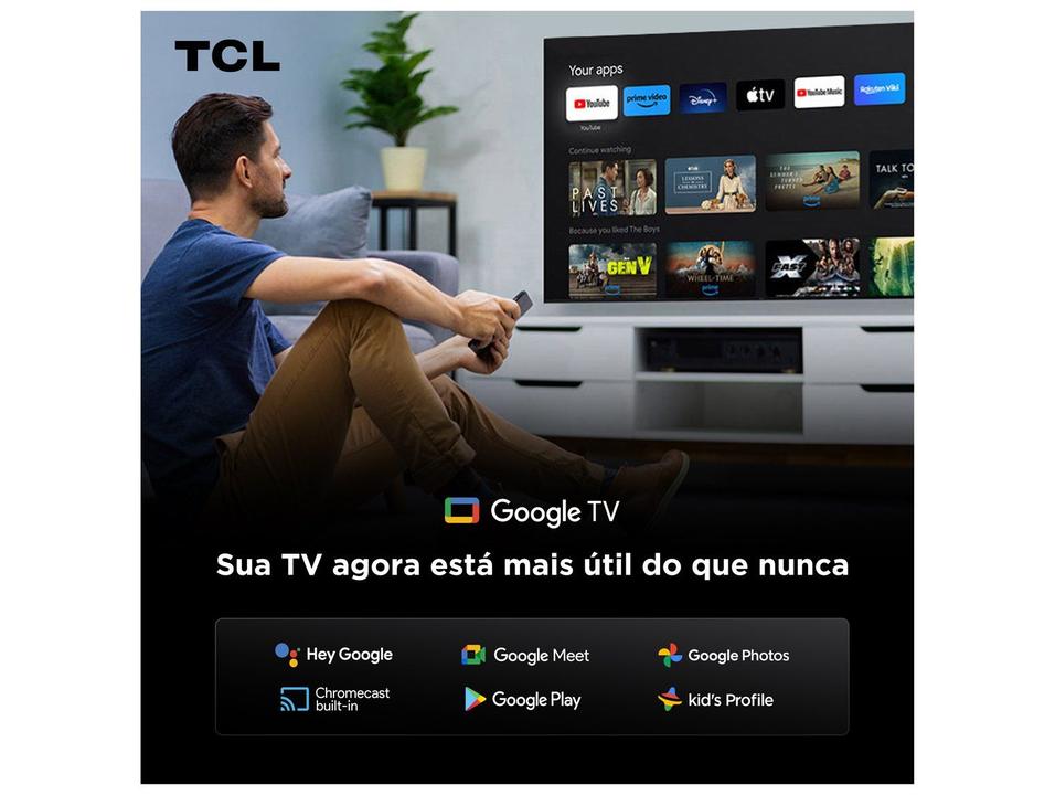 Smart TV 50" TCL 4K UHD MiniLED C6KS 50C6KS Google TV 2025 - 4