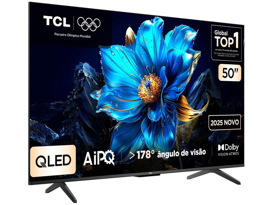 Smart TV 50" TCL 4K UHD QLED 50P7K Google TV AiPQ Google Assistente 3 HDMI - 3