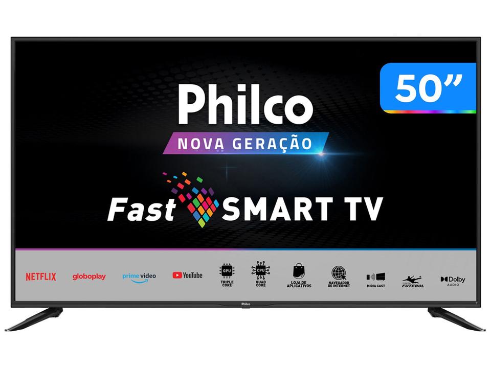 Smart TV 50” UHD D-LED Philco PTV50N10N5E - VA 60Hz Wi-Fi 4 HDMI 2 USB