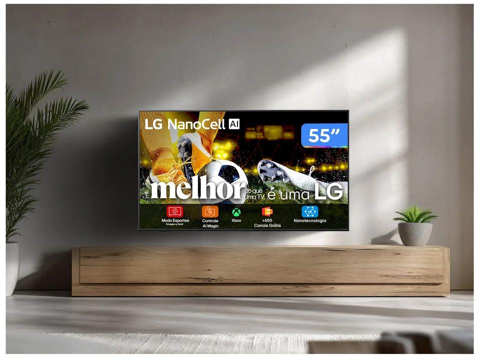 Smart TV 55" 4K LCD LED NanoCel LG 55NANO80TSA AI Processor Wi-Fi e Bluetooth 3 HDMI 2 USB - 2