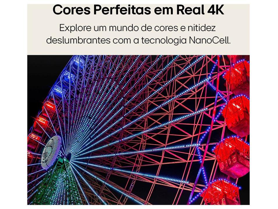 Smart TV 55" 4K LCD LED NanoCel LG 55NANO80TSA AI Processor Wi-Fi e Bluetooth 3 HDMI 2 USB - 7