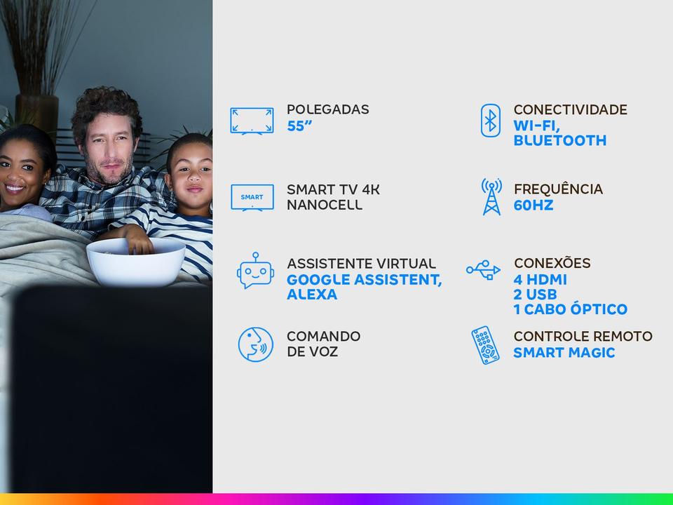 Smart TV 55” 4K LED LG NanoCell 55NANO80 - 1