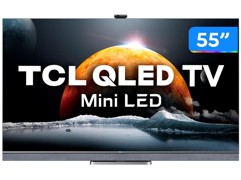Smart TV 55”4K Mini LED TCL 55C825 VA 120Hz - Wi-Fi Bluetooth Google Assistente 4 HDMI 2 USB