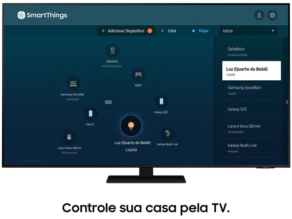 Smart TV 55” 4K NEO QLED Mini Led Samsung 55QN85A 120hz Som em Movimento Processador A - 11