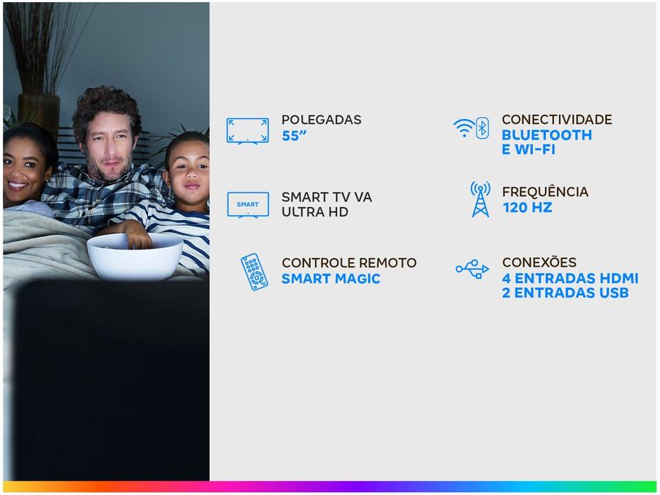 Smart TV 55” 4K NEO QLED Mini Led Samsung 55QN85A 120hz Som em Movimento Processador A - 1