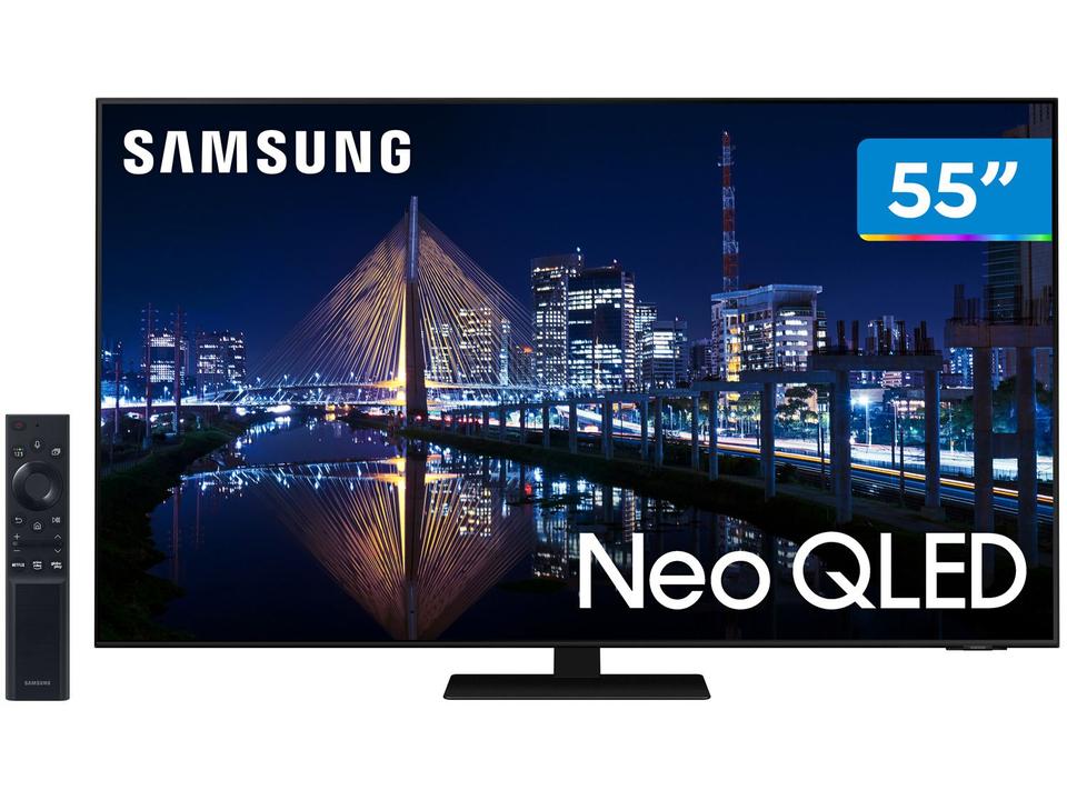 Smart TV 55” 4K NEO QLED Mini Led Samsung 55QN85A - 120hz Som em Movimento Processador AI