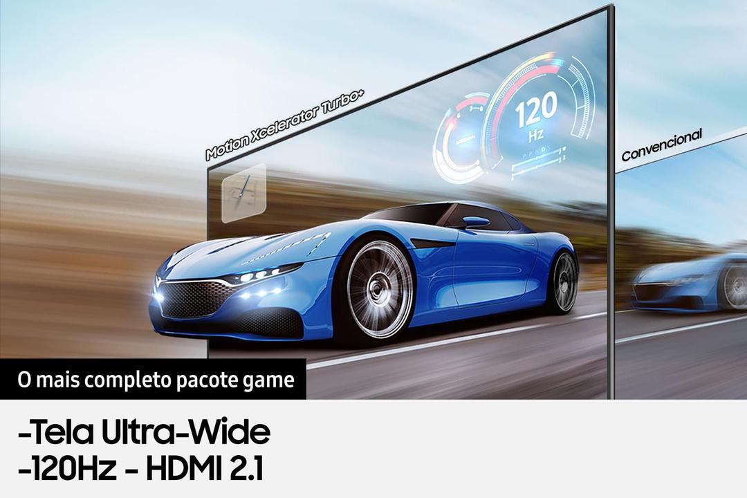 Smart TV 55” 4K QLED Samsung 55Q80A Wi-Fi - Som em Movimento Processador IA HDR - 12