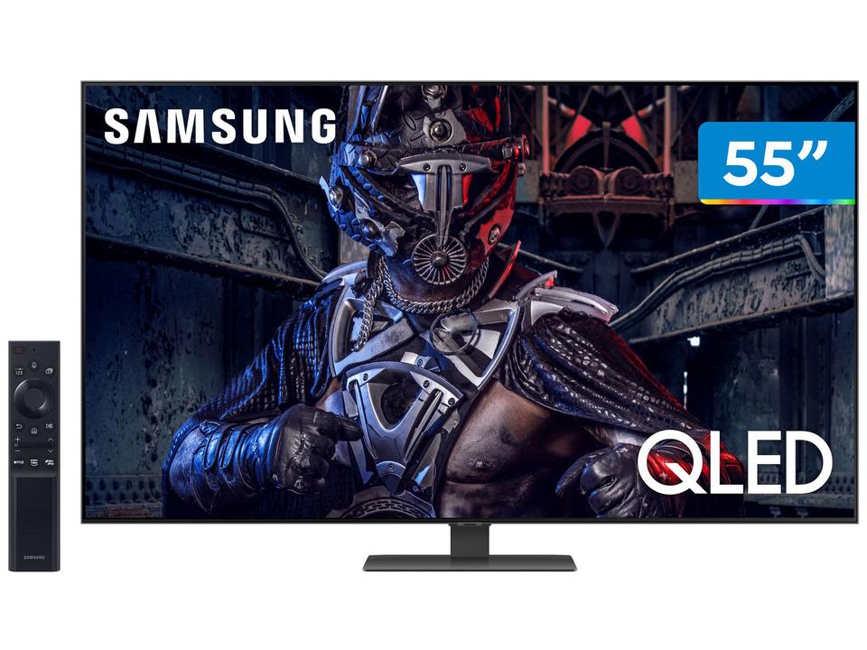 Smart TV 65” 4K QLED Samsung 65Q80A Wi-Fi - Som em Movimento Processador IA HDR