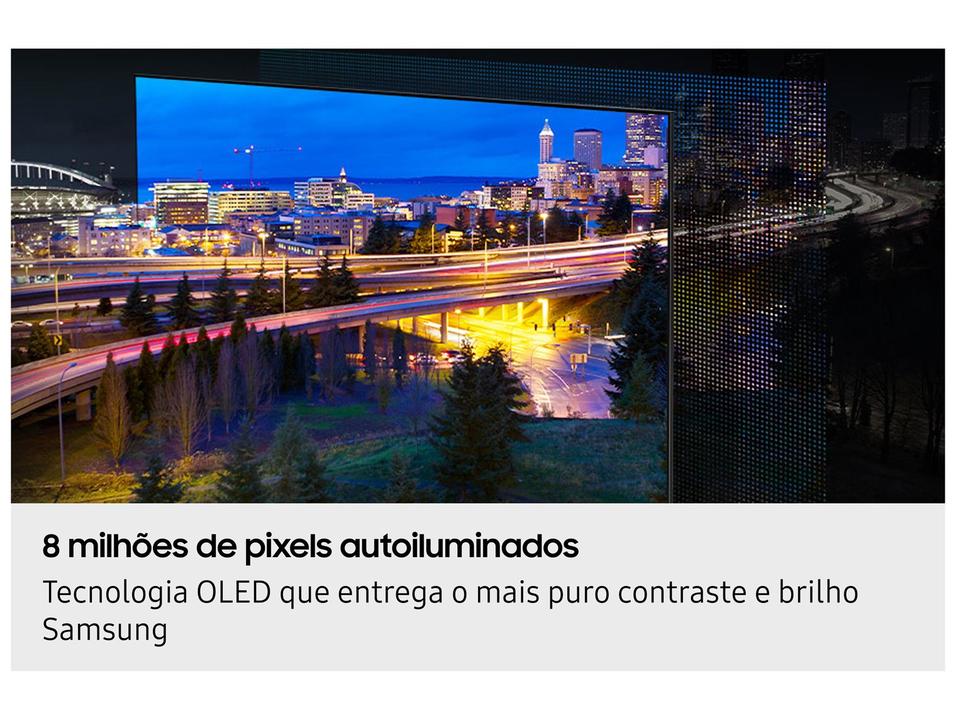 Smart TV 55" Samsung 4K OLED S85F QN55S85FAGXZD 120Hz Tizen NQ4 AI Gen2 Bixby Alexa 4 HDMI - 2