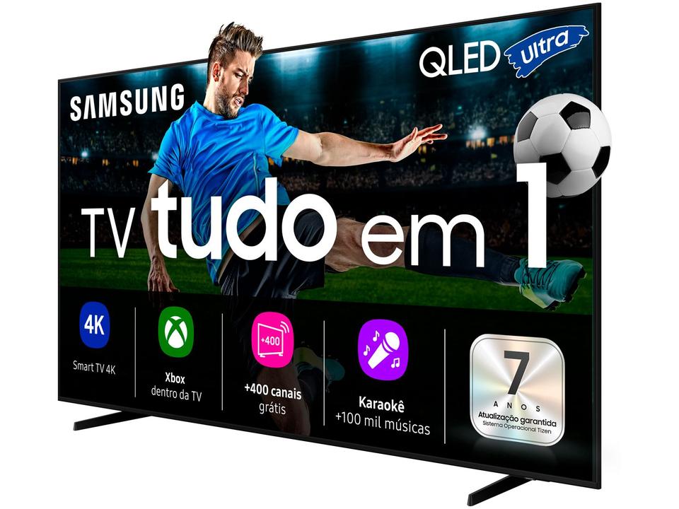 Smart TV 55" Samsung Ultra 4K QLED QN55Q7FAAGXZD Tizen Q4 AI 3 HDMI - 8