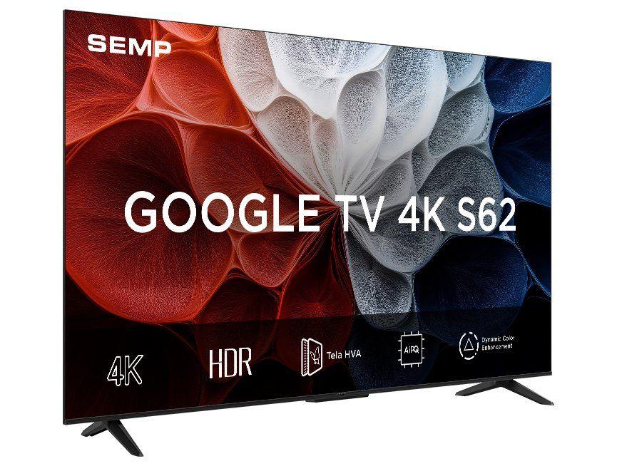Smart TV 55" SEMP 4K LED 55S62 Google TV AiPQ Pro Google Assistente 3 HDMI e USB - 4