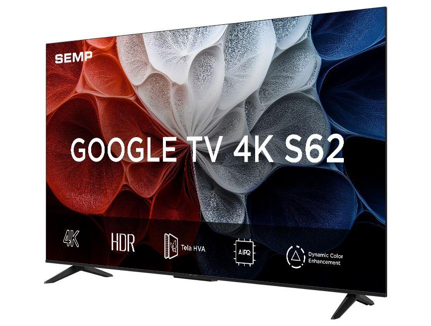 Smart TV 55" SEMP 4K LED 55S62 Google TV AiPQ Pro Google Assistente 3 HDMI e USB - 2