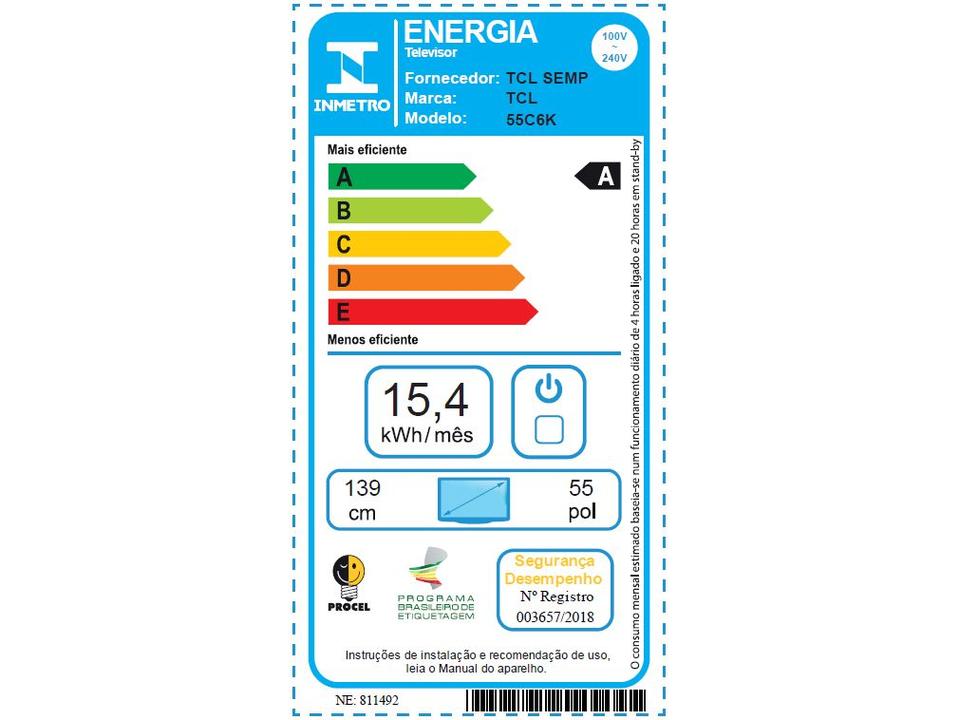 Smart TV 55" TCL 4K UHD MiniLED 55C6K 120Hz Google TV AiPQ Google Assistente 4 HDMI 2 USB - 11