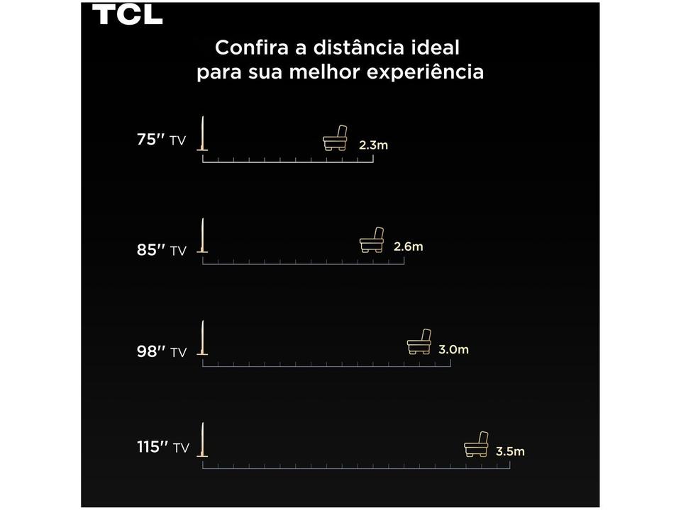 Smart TV 55" TCL 4K UHD QLED 55P7K Google TV AiPQ Google Assistente 3 HDMI 1 USB - 9