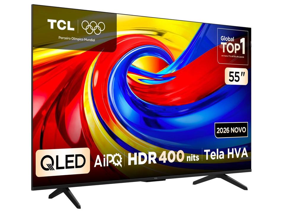 Smart TV 55" TCL 4K UHD QLED 55P7L Google TV 2026 - 6