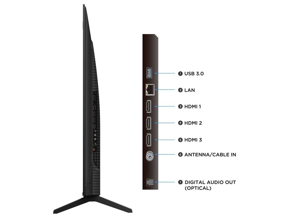 Smart TV 55" TCL 4K UHD QLED 55P7L Google TV 2026 - 3