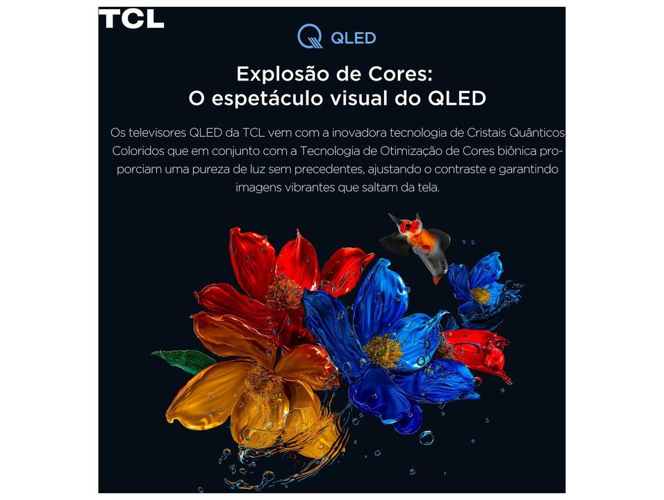 Smart TV 55" TCL 4K UHD QLED 55T6C Google TV 2026 - 2