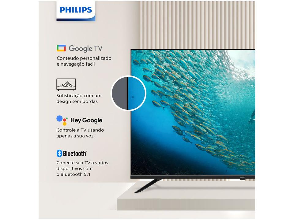 Smart TV 58" 4K UHD LED Philips 58PUG7019/78 Wi-Fi Bluetooth Google Assistente 3 HDMI 2 USB - 8
