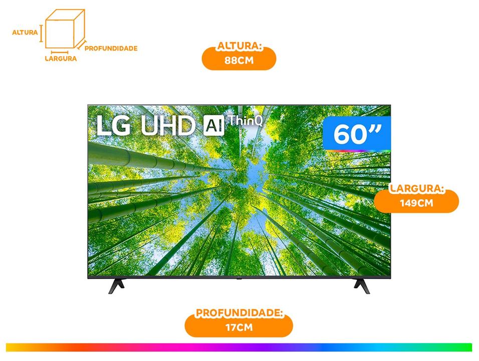 Smart TV 60” 4K LED LG 60UQ8050 AI Processor - 11