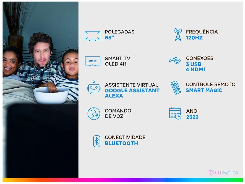 Smart TV 65” 4K OLED LG ThinQ OLED65C2PSA 120Hz - 2