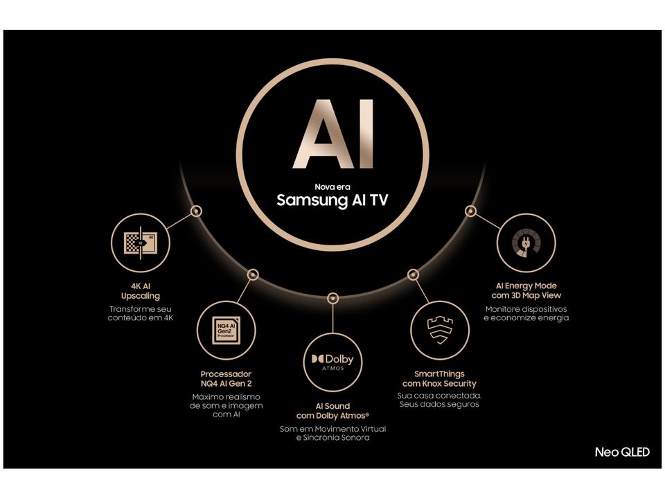 Smart TV 65" 4K UHD  Neo QLED Samsung 65QN85D 120Hz Wi-Fi Bluetooth - 3