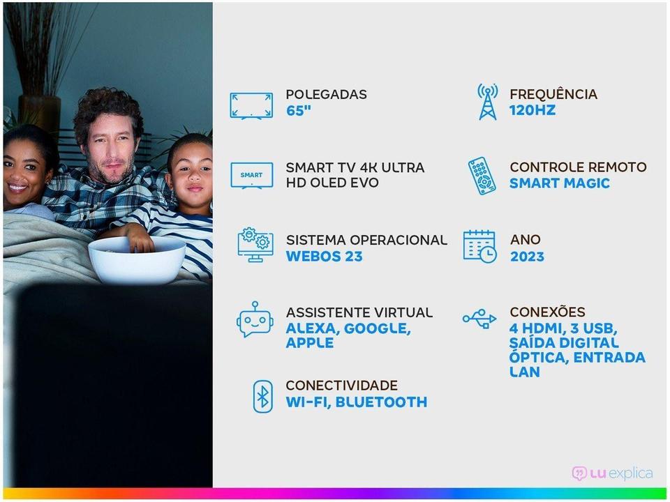 Smart TV 65” 4K UHD OLED Evo LG OLED65C3 - 2
