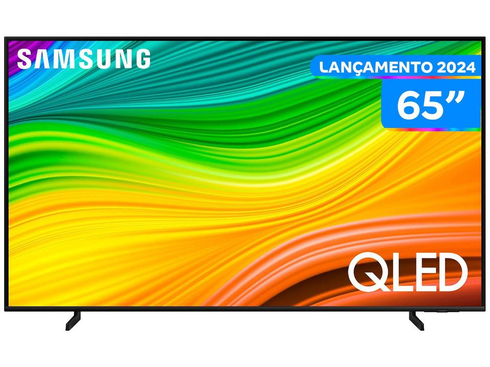 Smart TV 55" 4K UHD QLED Samsung QN55Q60DAGXZD VA Wi-Fi Bluetooth com Alexa 3 HDMI 2 USB