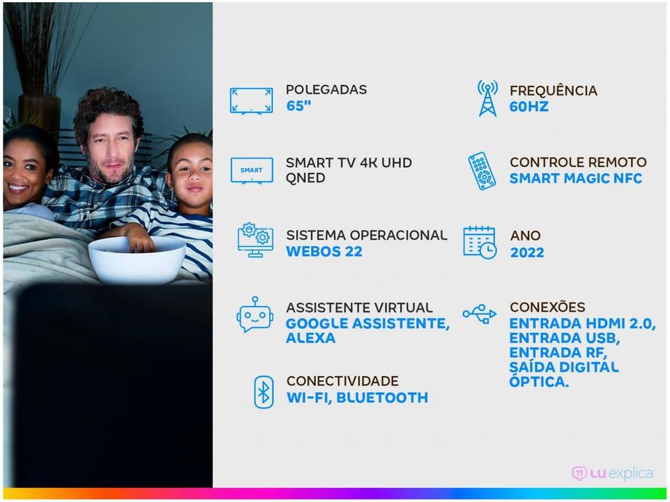 Smart TV 65” 4K UHD QNED LG 65QNED7SSQA - 2
