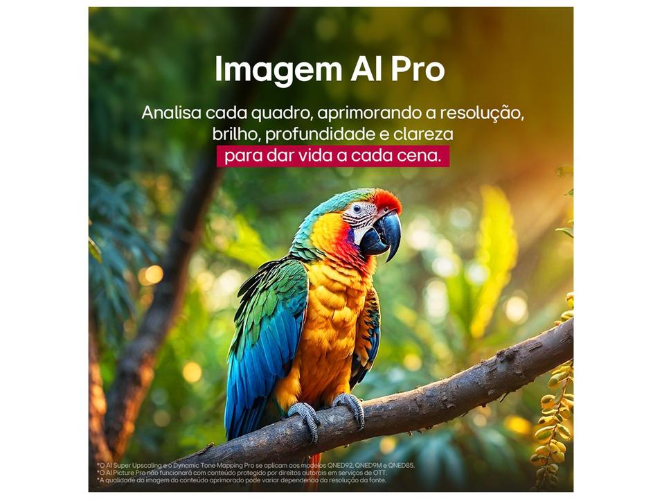 Smart TV 65" LG 4K Ultra HD QNED MiniLED 65QNED85ASG webOS 25 a8 AI Processor 4K Gen2 Alexa 4 HDMI 2 USB - 6