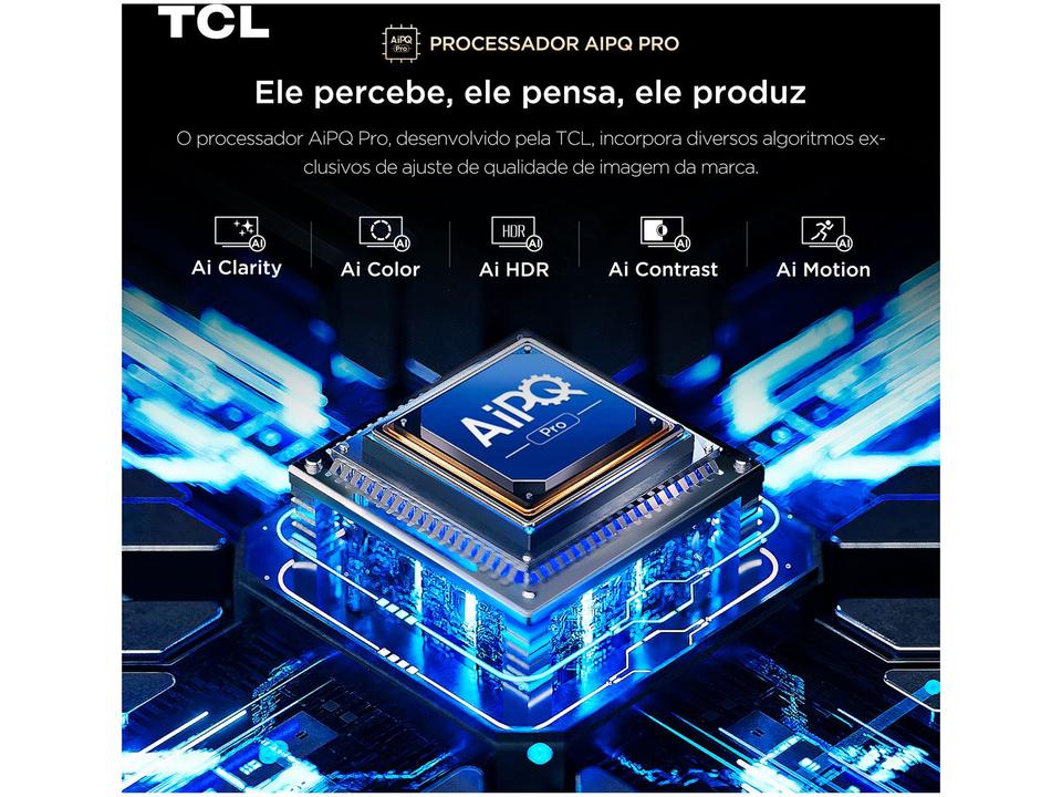 Smart TV 65" TCL 4K UHD MiniLED 65C7K 144Hz Google TV AiPQ Pro Google Assistente 4 HDMI - 5