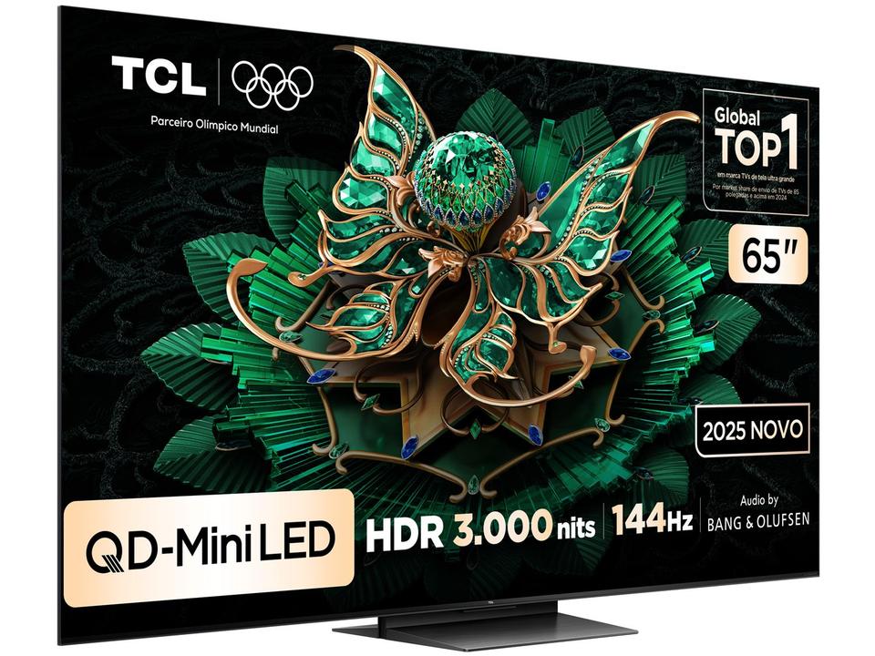 Smart TV 65" TCL 4K UHD MiniLED 65C7K 144Hz Google TV AiPQ Pro Google Assistente 4 HDMI - 1