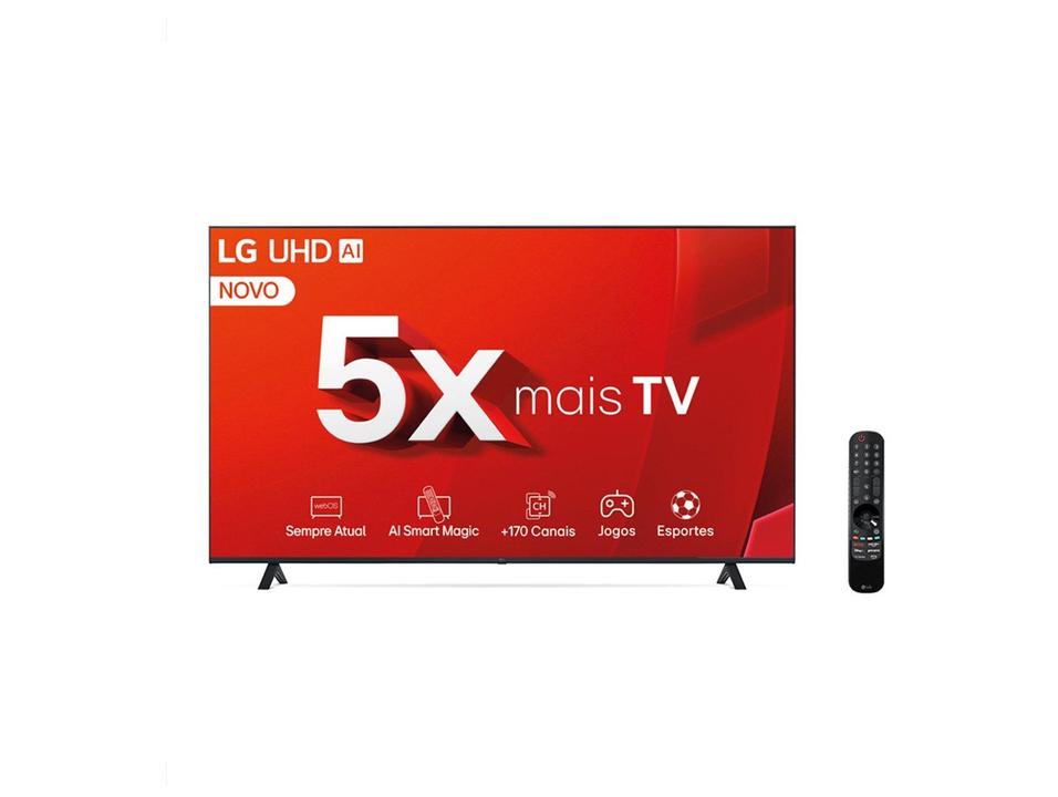 Smart TV 70" 4K LG Ultra HD 70UT8050 com Processador a5 Ger7 AI, Alexa/Chromecast integrado, Otimizador de Jogos, webOS 24 e Controle Smart Magic - 3
