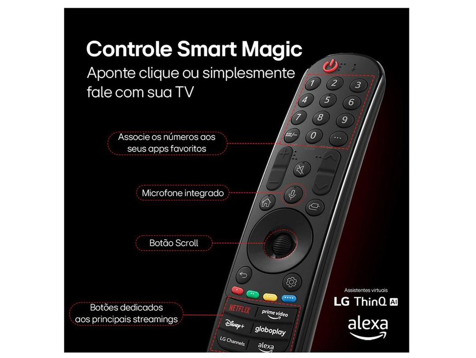 Smart TV 70" 4K LG Ultra HD 70UT8050 com Processador a5 Ger7 AI, Alexa/Chromecast integrado, Otimizador de Jogos, webOS 24 e Controle Smart Magic - 9