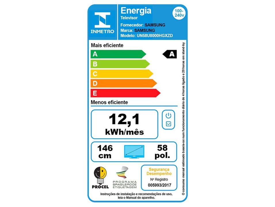 Smart TV 70" Samsung 4K UHD LED UN70U8000HGXZD One UI Tizen 2027 - 9
