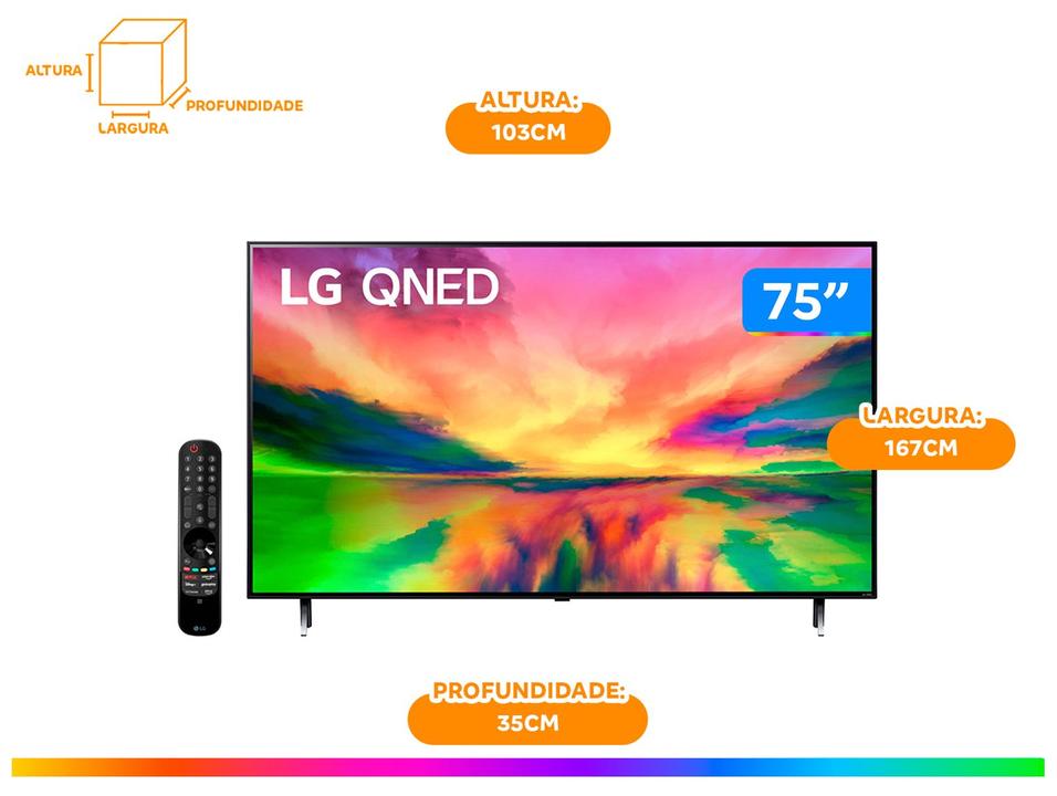 Smart TV 75” 4K UHD QNED LG 75QNED80 120Hz - 10
