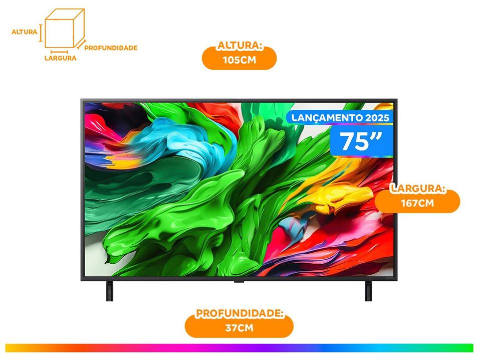 Smart TV 75" LG  4K QNED MiniLED 75QNED85ASG webOS 25 a8 AI Processor 4K Gen2 QNED MiniLED Alexa 4 HDMI 2.1 2 US - 18