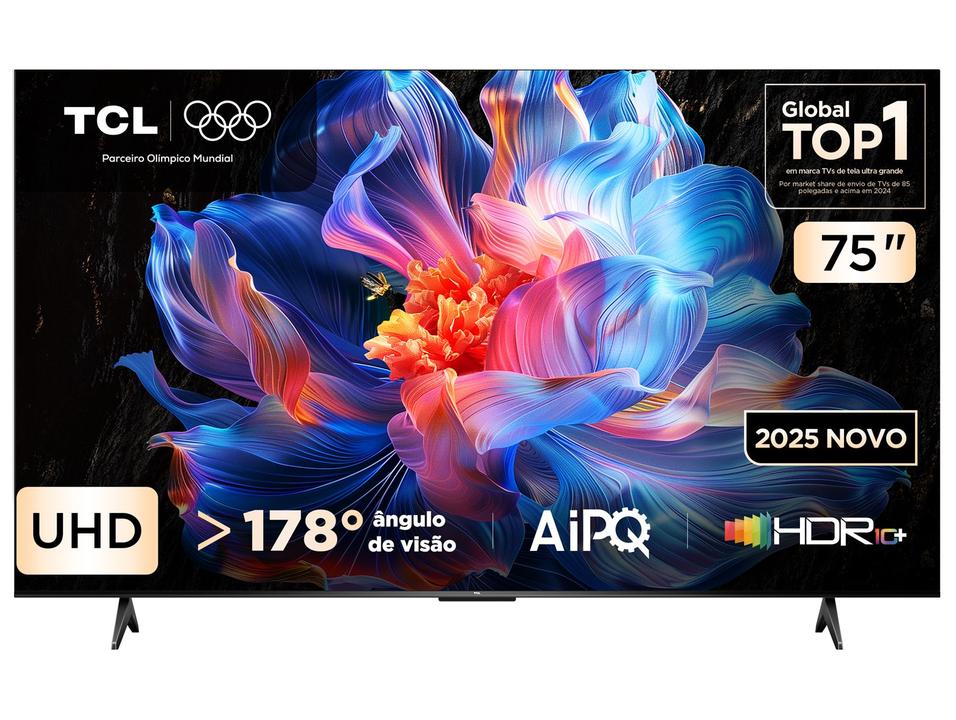 Smart TV 75" TCL 4K UHD LED HVA Google TV 75P6K 2025 - 6