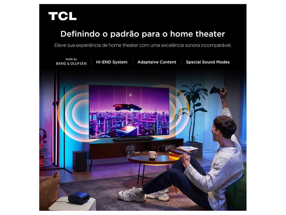 Smart TV 75" TCL 4K UHD MiniLED 75C7K 144Hz Google TV AiPQ Pro Google Assistente 4 HDMI - 6