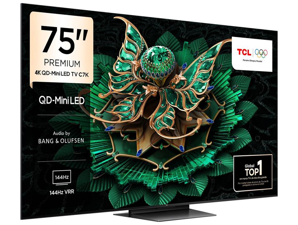 Smart TV 75" TCL 4K UHD MiniLED 75C7K 144Hz Google TV AiPQ Pro Google Assistente 4 HDMI - 9